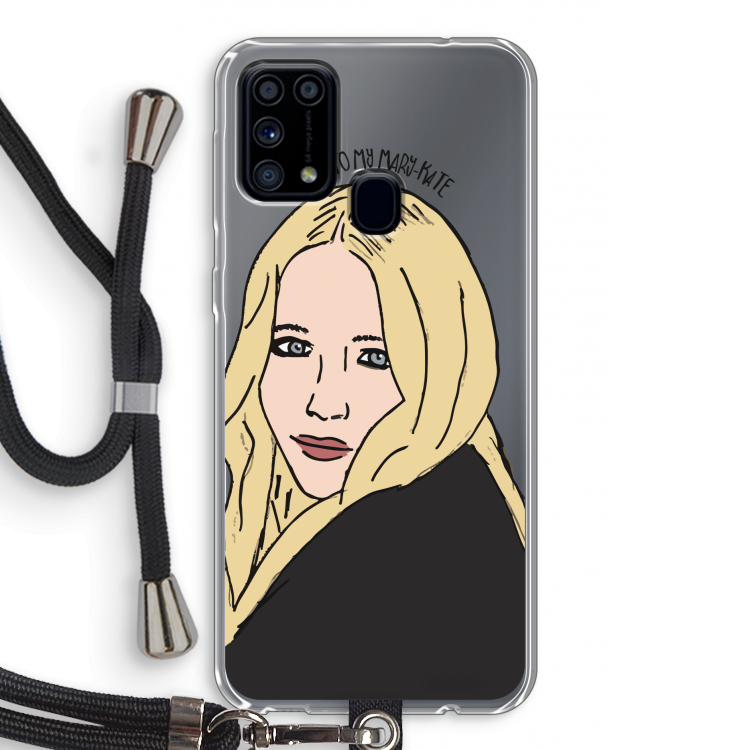 Mary Kate: Samsung Galaxy M31 Transparant Hoesje met koord