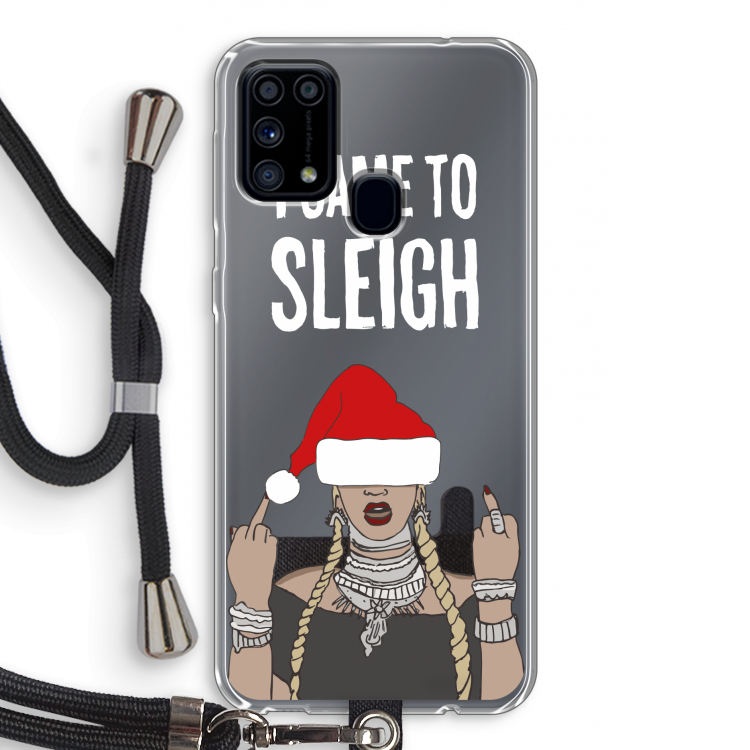 Came To Sleigh: Samsung Galaxy M31 Transparant Hoesje met koord