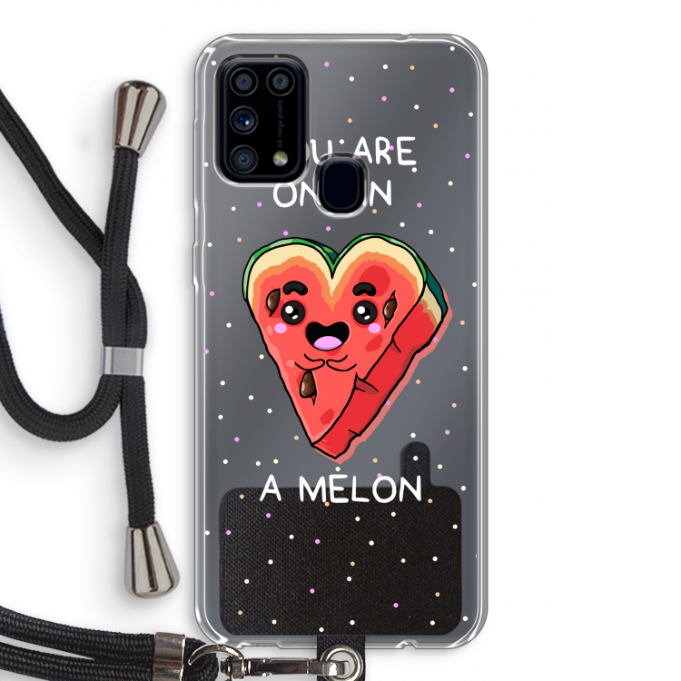 One In A Melon: Samsung Galaxy M31 Transparant Hoesje met koord