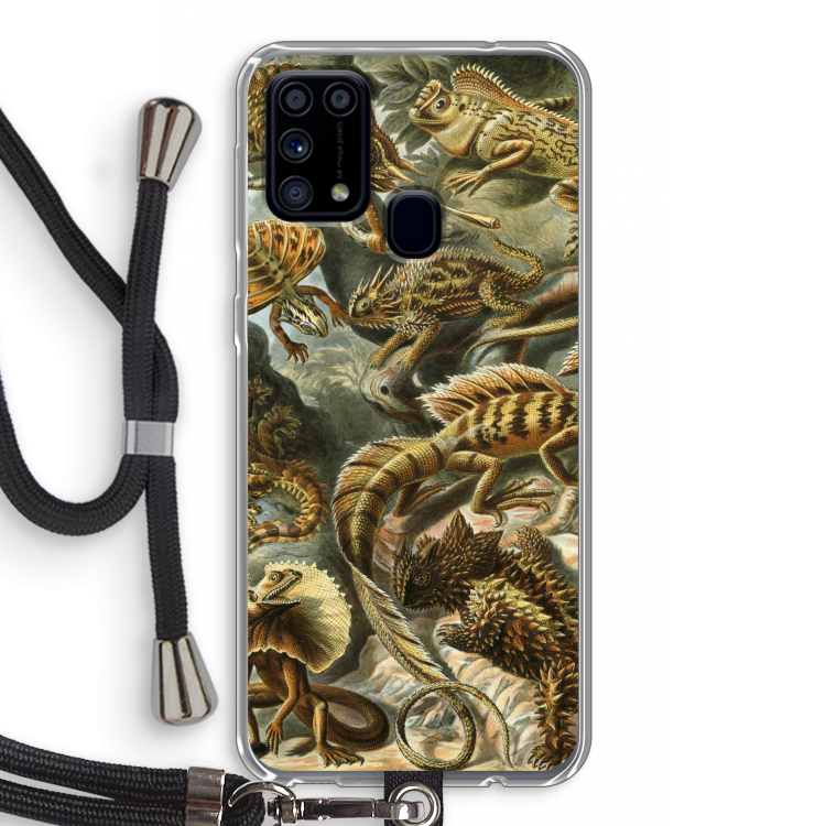 Haeckel Lacertilia: Samsung Galaxy M31 Transparant Hoesje met koord