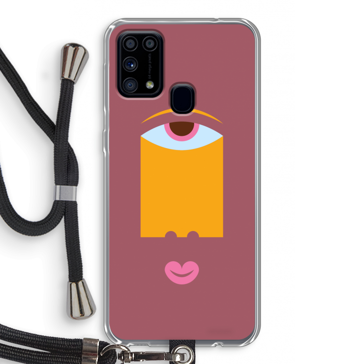 Mono V: Samsung Galaxy M31 Transparant Hoesje met koord