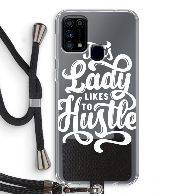 Hustle Lady: Samsung Galaxy M31 Transparant Hoesje met koord