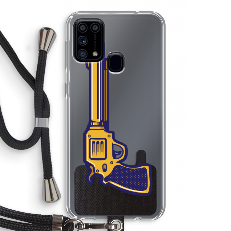 Pew Pew Pew: Samsung Galaxy M31 Transparant Hoesje met koord
