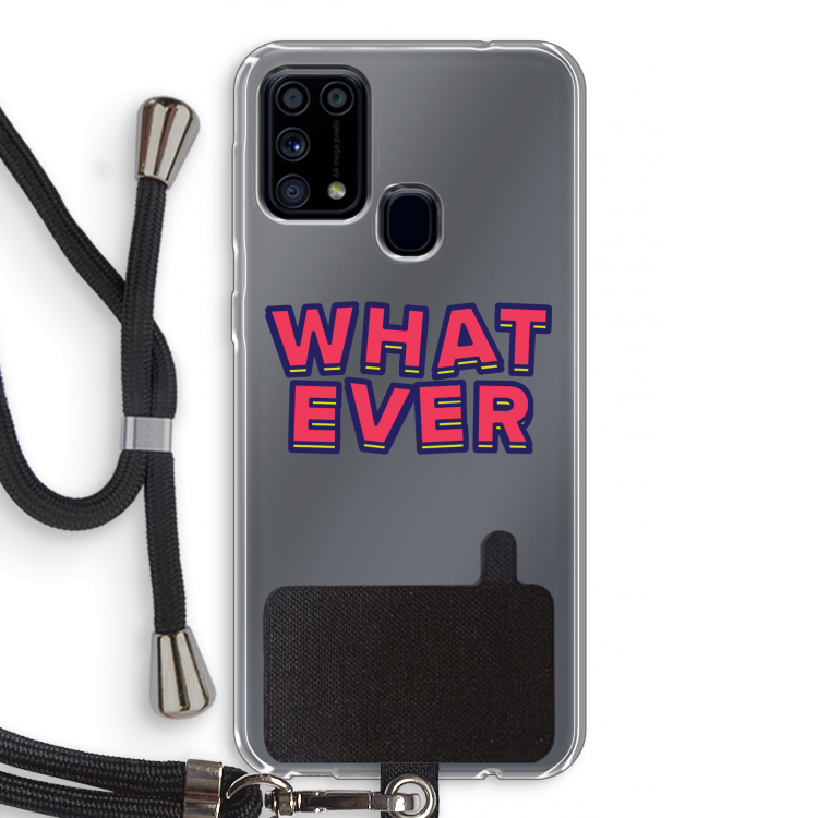 Whatever: Samsung Galaxy M31 Transparant Hoesje met koord