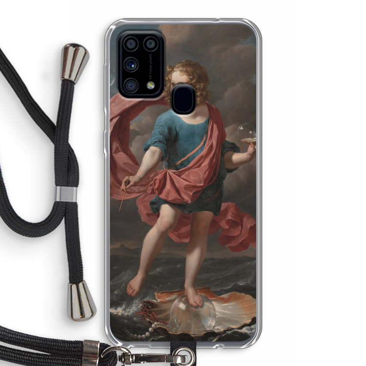 Soap Bubbles: Samsung Galaxy M31 Transparant Hoesje met koord