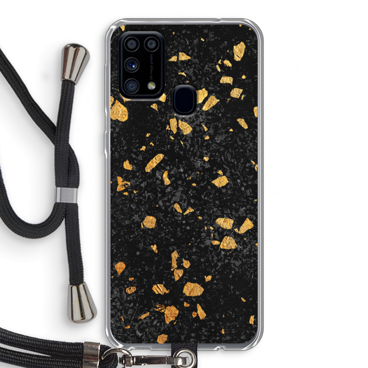 Terrazzo N°7: Samsung Galaxy M31 Transparant Hoesje met koord
