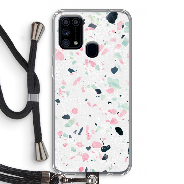 Terrazzo N°3: Samsung Galaxy M31 Transparant Hoesje met koord