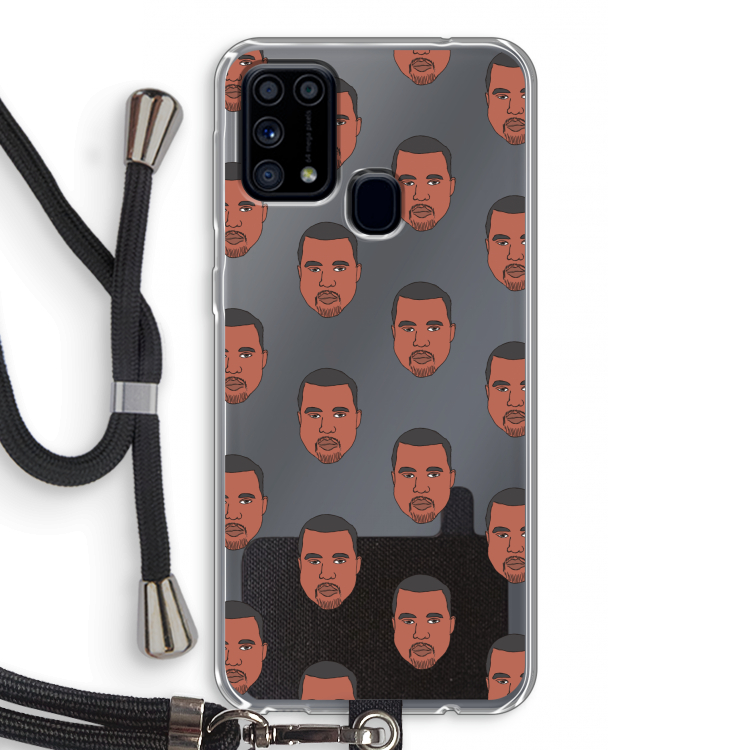 Kanye Call Me?: Samsung Galaxy M31 Transparant Hoesje met koord