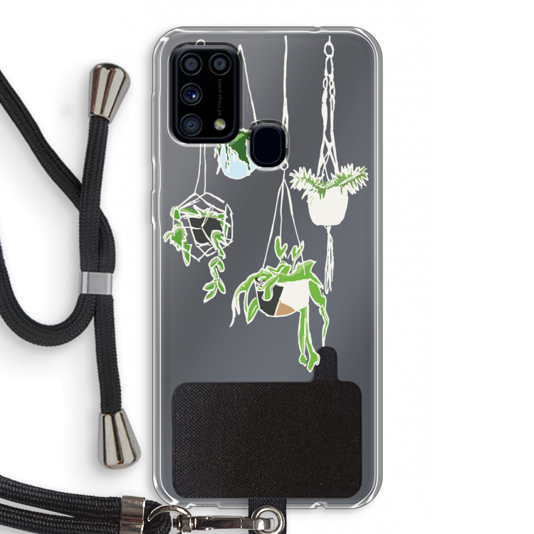 Hang In There: Samsung Galaxy M31 Transparant Hoesje met koord