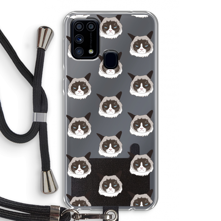It's a Purrr Case: Samsung Galaxy M31 Transparant Hoesje met koord