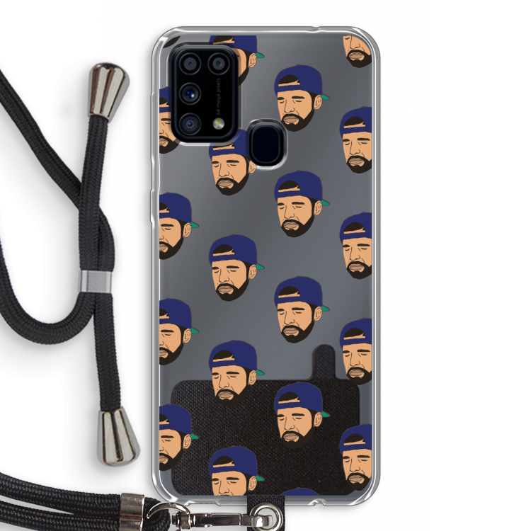Drake Away: Samsung Galaxy M31 Transparant Hoesje met koord