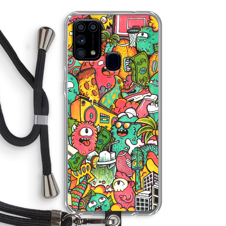 Vexx City: Samsung Galaxy M31 Transparant Hoesje met koord