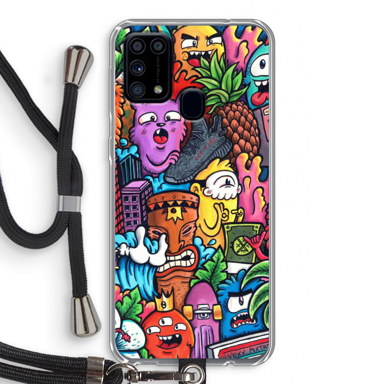 Vexx Mixtape: Samsung Galaxy M31 Transparant Hoesje met koord