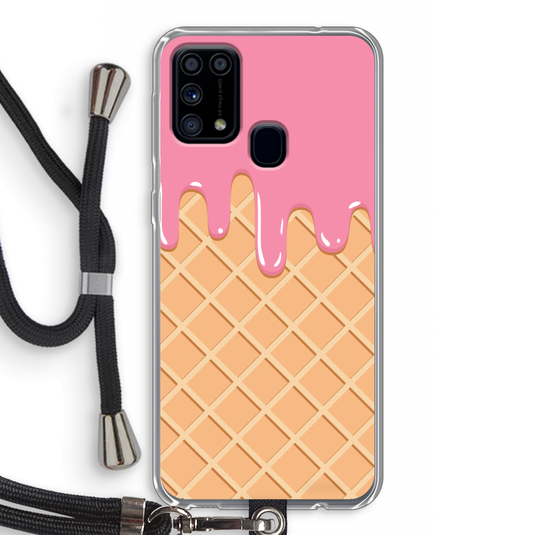 Ice cream: Samsung Galaxy M31 Transparant Hoesje met koord