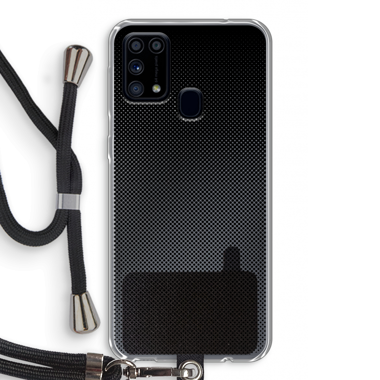 Musketon Halftone: Samsung Galaxy M31 Transparant Hoesje met koord