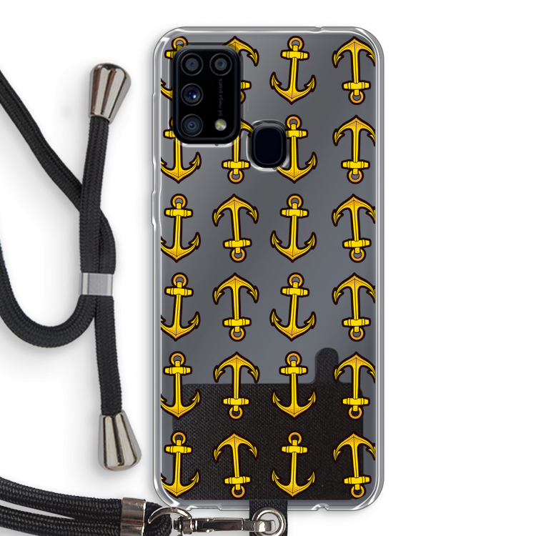 Musketon Anchor: Samsung Galaxy M31 Transparant Hoesje met koord