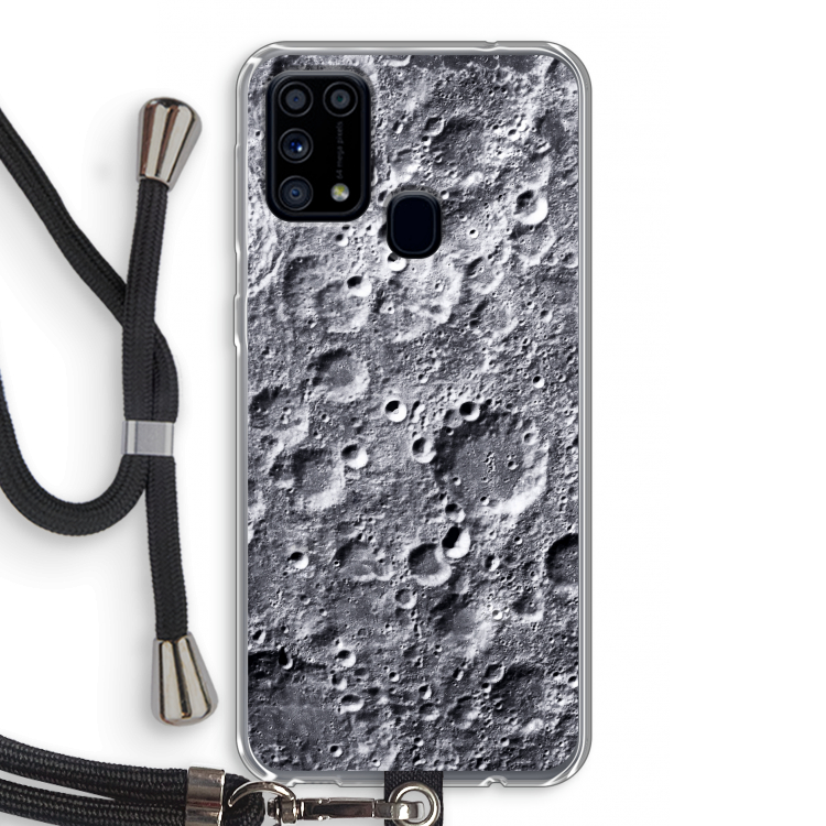Maanlandschap: Samsung Galaxy M31 Transparant Hoesje met koord