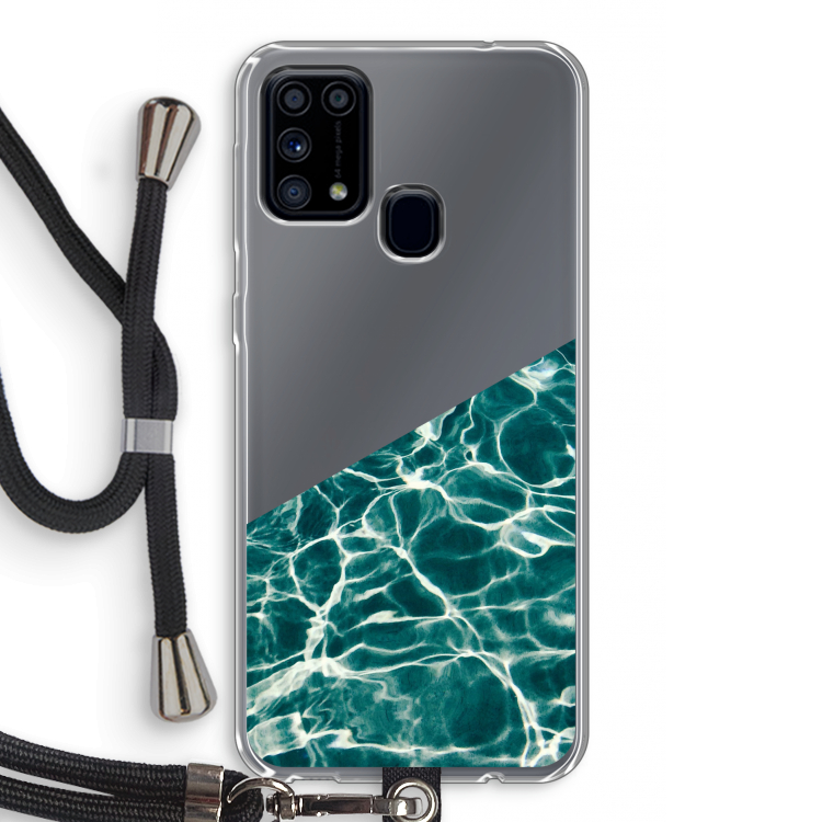 Weerkaatsing water: Samsung Galaxy M31 Transparant Hoesje met koord