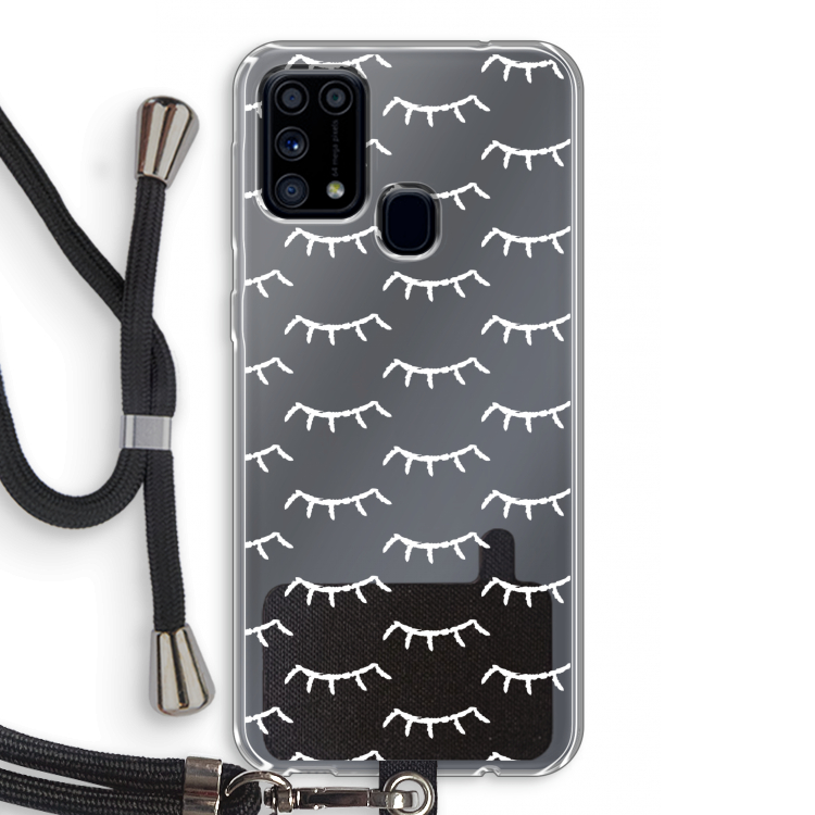 Wimpers: Samsung Galaxy M31 Transparant Hoesje met koord
