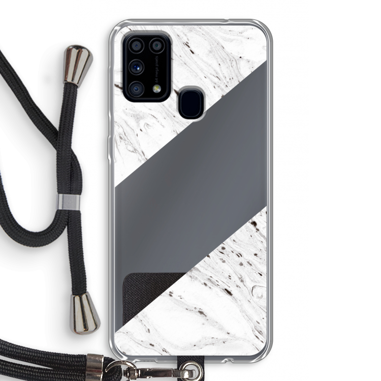 Biggest stripe: Samsung Galaxy M31 Transparant Hoesje met koord