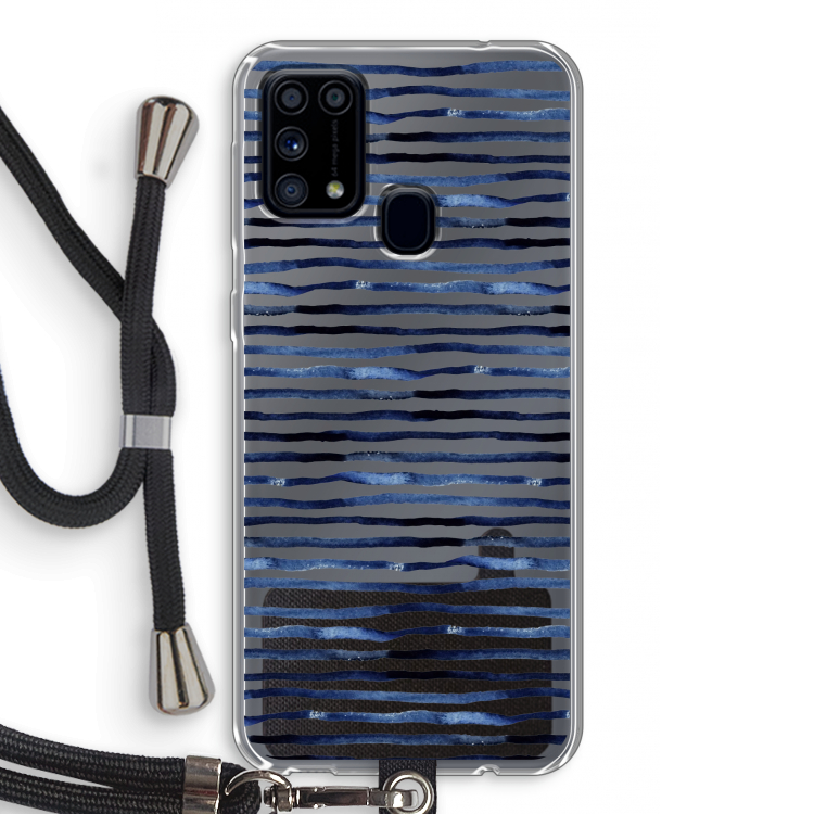Verrassende lijnen: Samsung Galaxy M31 Transparant Hoesje met koord