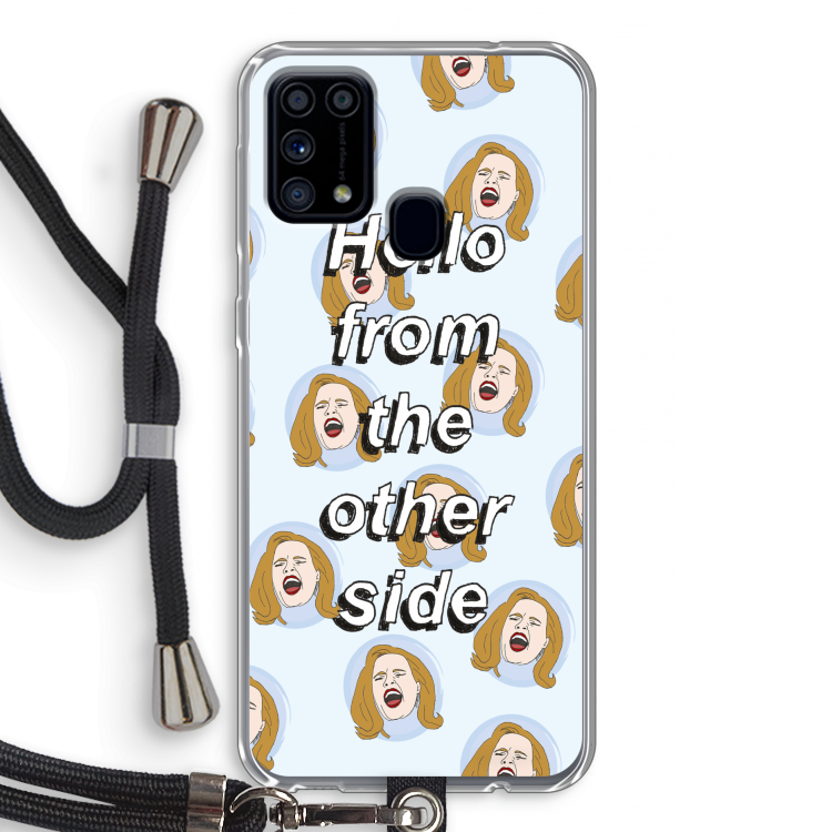 Hello: Samsung Galaxy M31 Transparant Hoesje met koord