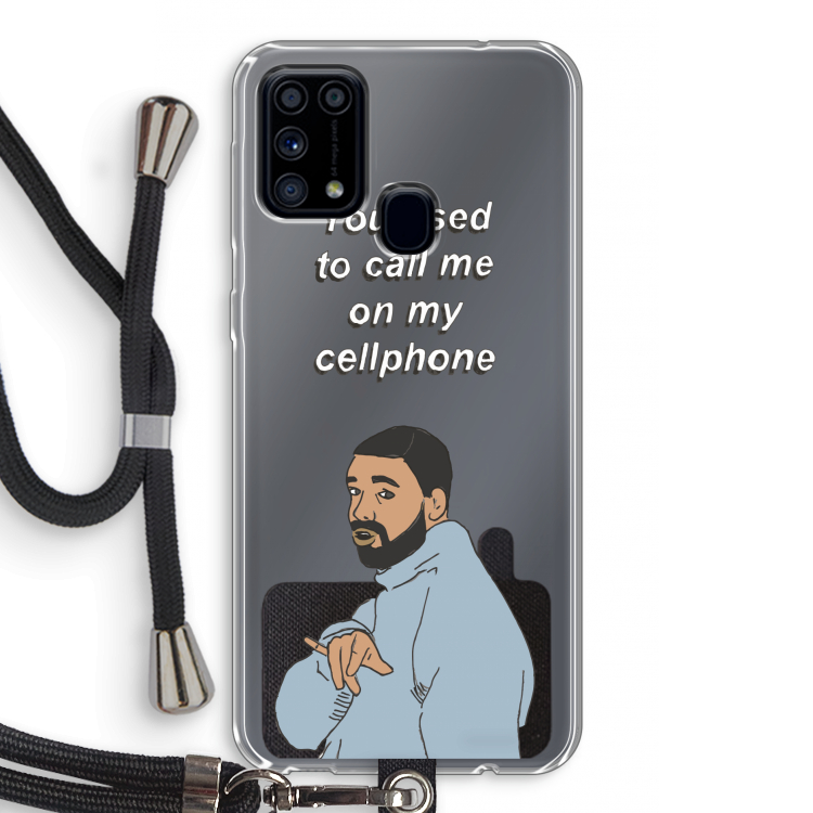 Hotline bling: Samsung Galaxy M31 Transparant Hoesje met koord