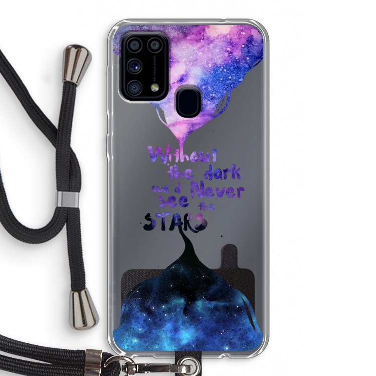 Stars quote: Samsung Galaxy M31 Transparant Hoesje met koord