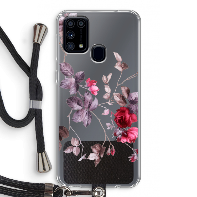Mooie bloemen: Samsung Galaxy M31 Transparant Hoesje met koord