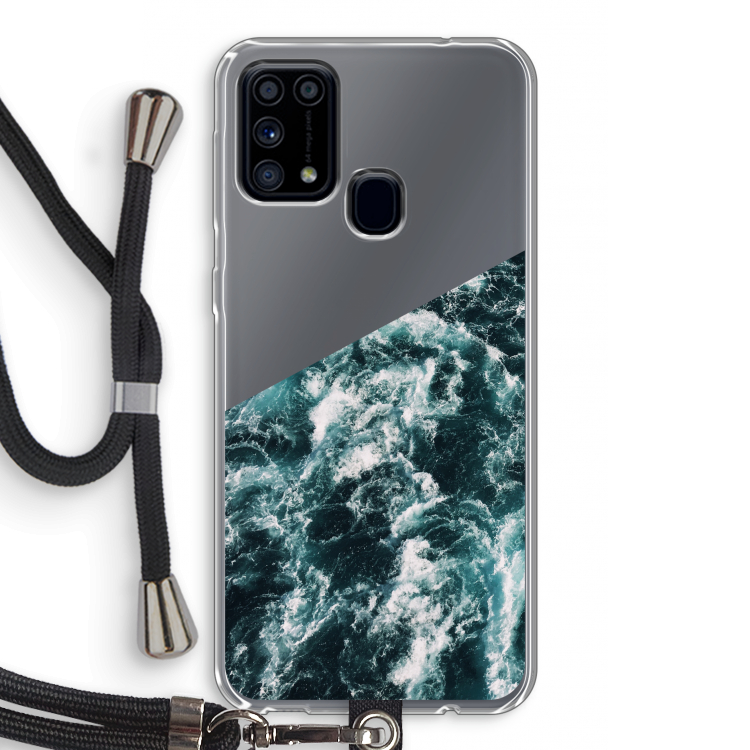 Zee golf: Samsung Galaxy M31 Transparant Hoesje met koord