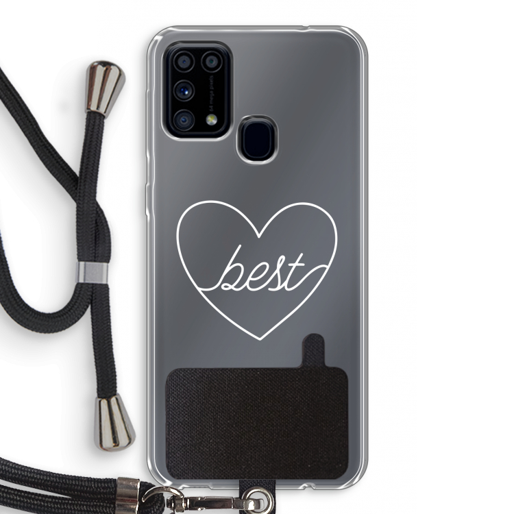 Best heart pastel: Samsung Galaxy M31 Transparant Hoesje met koord