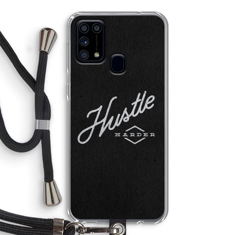 Hustle: Samsung Galaxy M31 Transparant Hoesje met koord