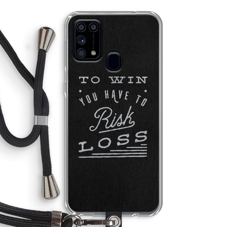 Risk loss: Samsung Galaxy M31 Transparant Hoesje met koord