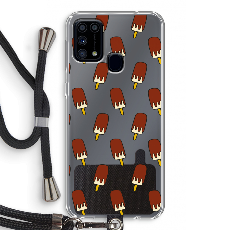 Yummy: Samsung Galaxy M31 Transparant Hoesje met koord