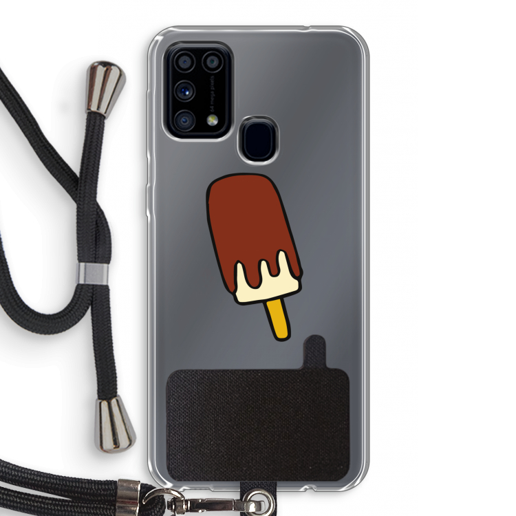 Frisco: Samsung Galaxy M31 Transparant Hoesje met koord