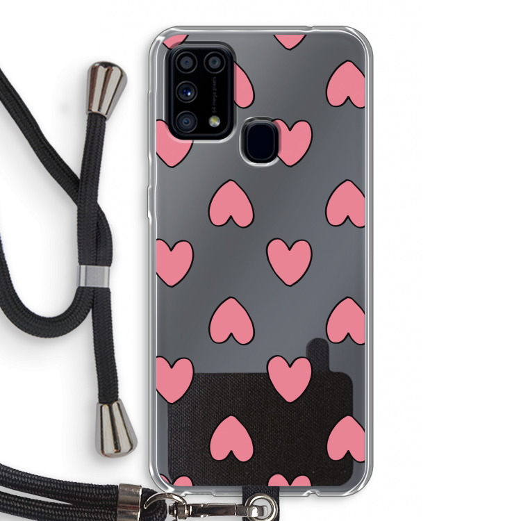 Ondersteboven verliefd: Samsung Galaxy M31 Transparant Hoesje met koord