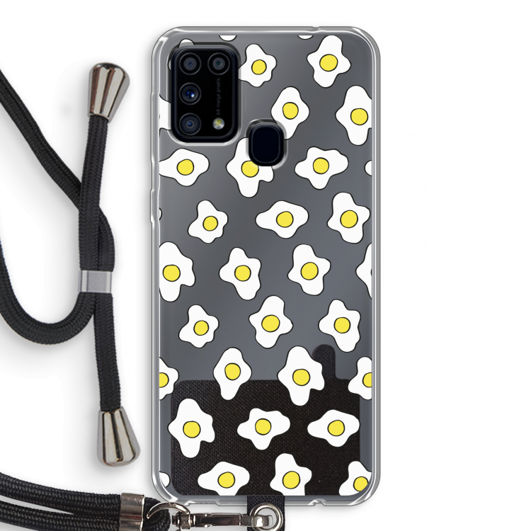 Spiegeleitjes: Samsung Galaxy M31 Transparant Hoesje met koord