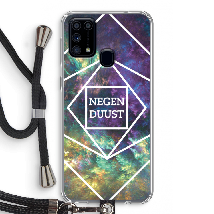 Negenduust ruimte: Samsung Galaxy M31 Transparant Hoesje met koord