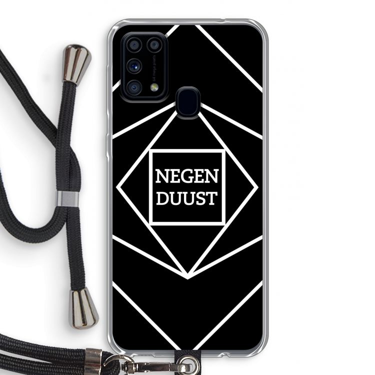 Negenduust geometrisch: Samsung Galaxy M31 Transparant Hoesje met koord