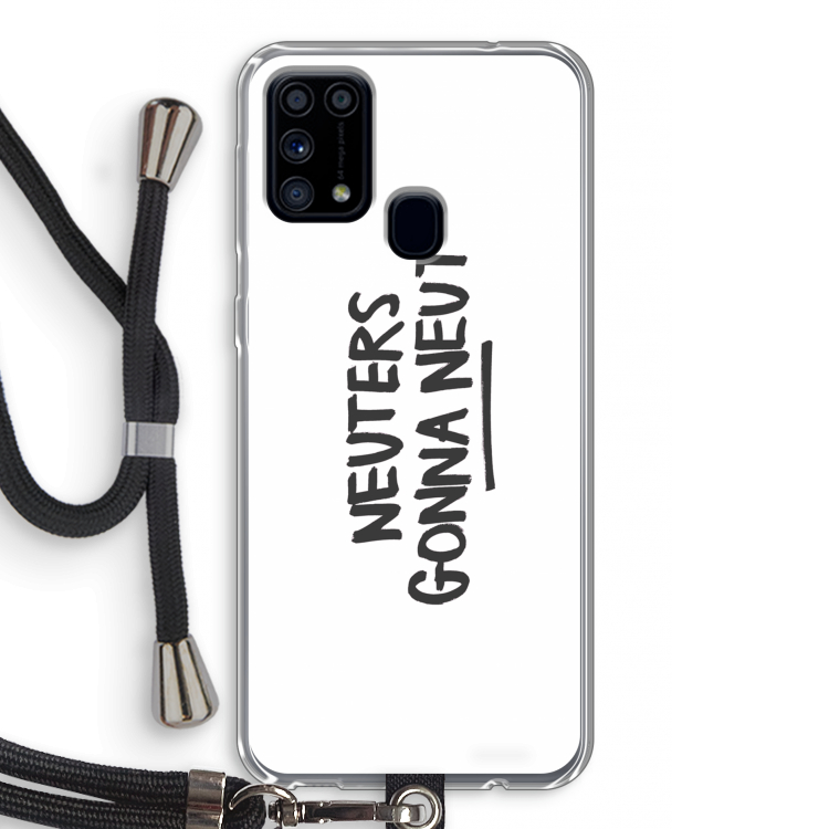 Neuters: Samsung Galaxy M31 Transparant Hoesje met koord