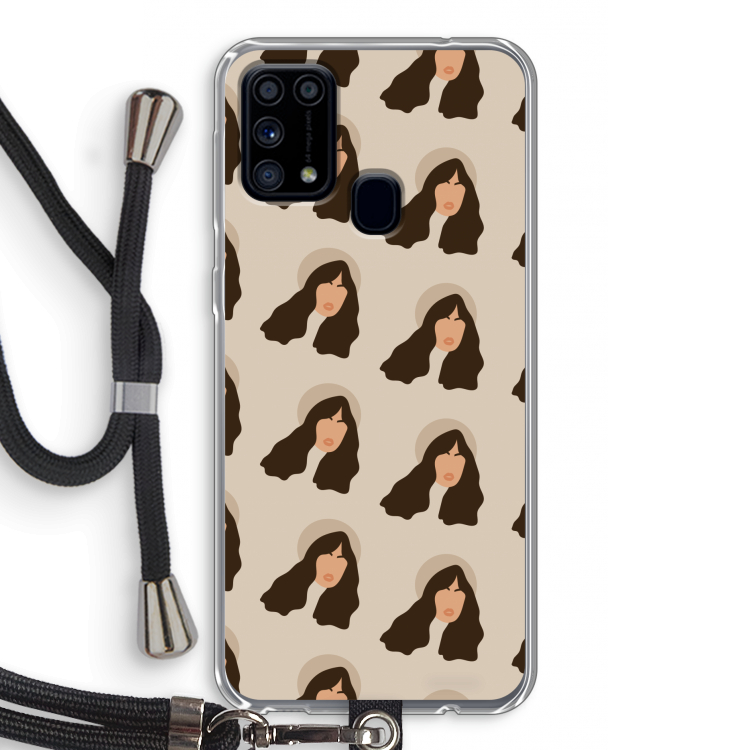 Bonjour mon amour: Samsung Galaxy M31 Transparant Hoesje met koord