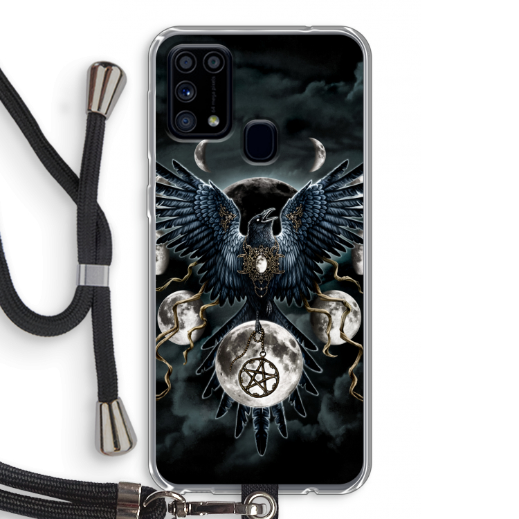 Sinister Wings: Samsung Galaxy M31 Transparant Hoesje met koord