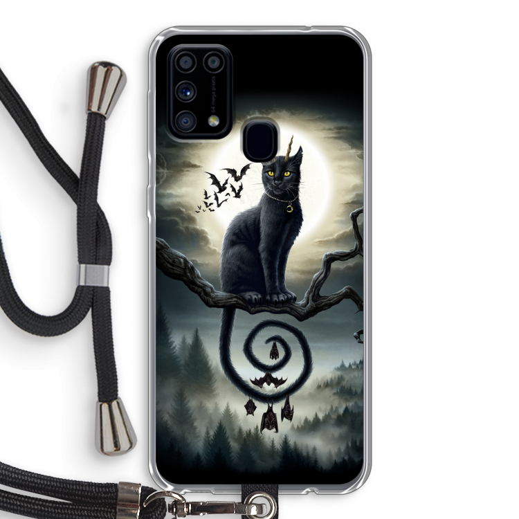 Moonlight Companions: Samsung Galaxy M31 Transparant Hoesje met koord