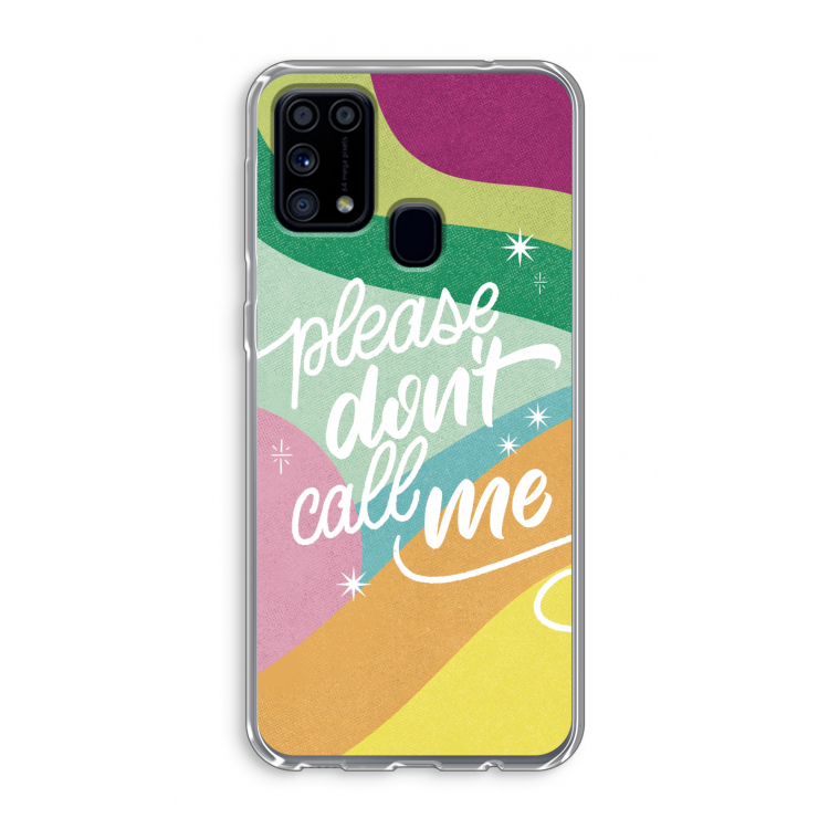 Don't call: Samsung Galaxy M31 Transparant Hoesje