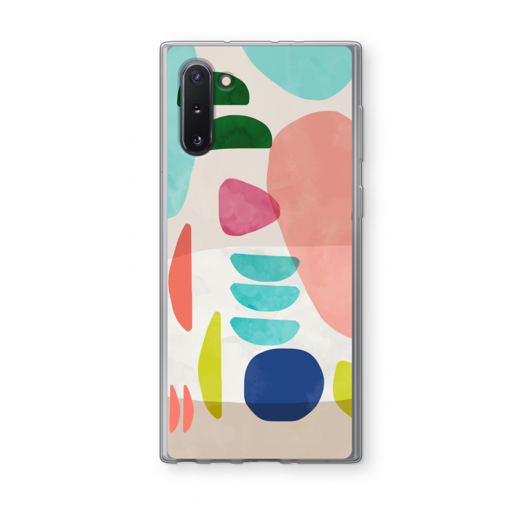 Bold Rounded Shapes: Samsung Galaxy Note 10 Transparant Hoesje