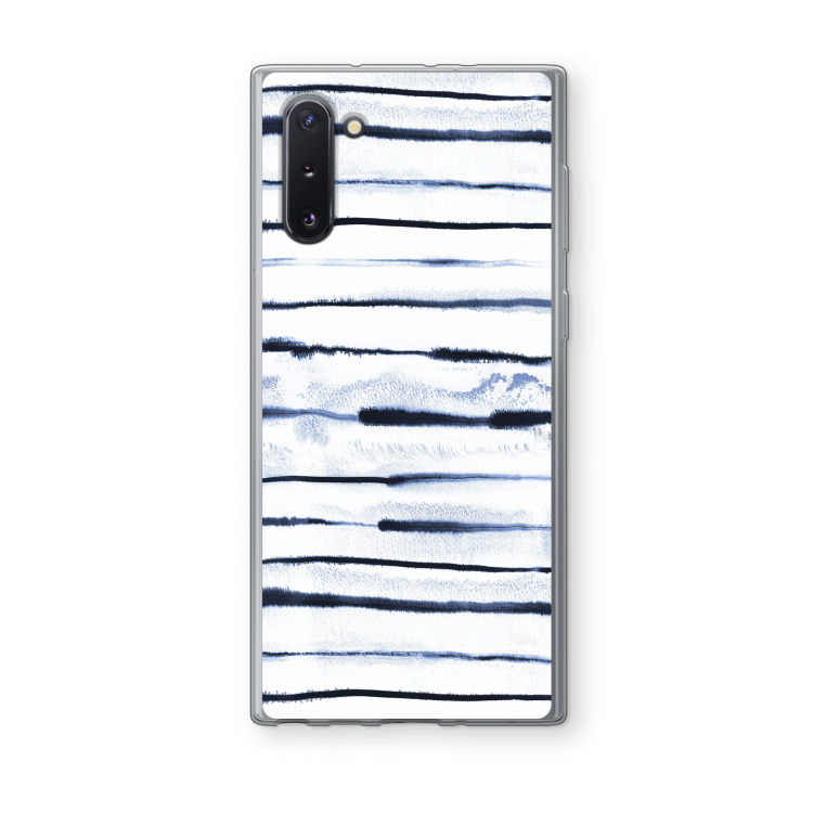 Ink Stripes: Samsung Galaxy Note 10 Transparant Hoesje