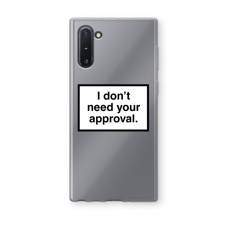Don't need approval: Samsung Galaxy Note 10 Transparant Hoesje