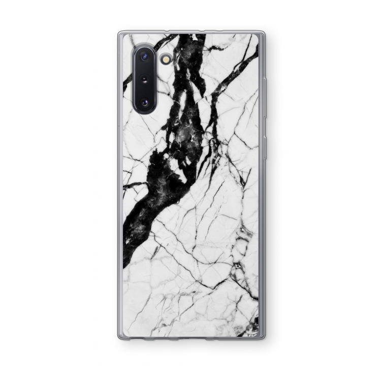 Witte marmer 2: Samsung Galaxy Note 10 Transparant Hoesje