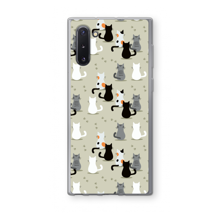 Katten: Samsung Galaxy Note 10 Transparant Hoesje