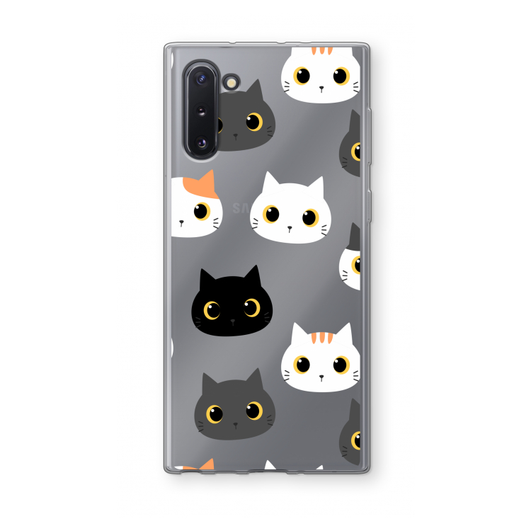 Katten: Samsung Galaxy Note 10 Transparant Hoesje